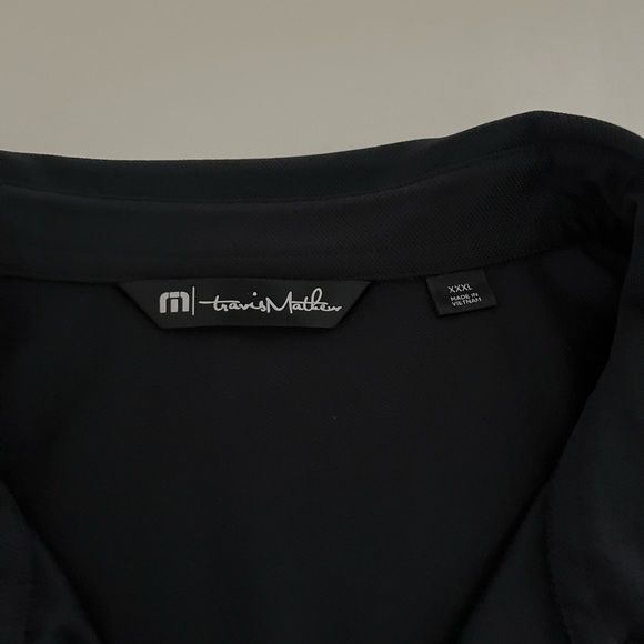 SOLD - On another Platform! Travis Mathew Black Colorblock Polo Golf Shirt XXXL - Picture 3 of 7